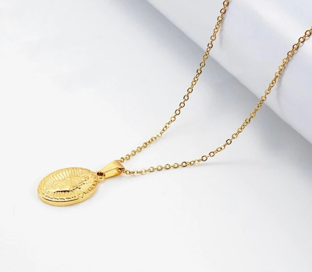 Virgen de guadalupe hot sale necklace gold