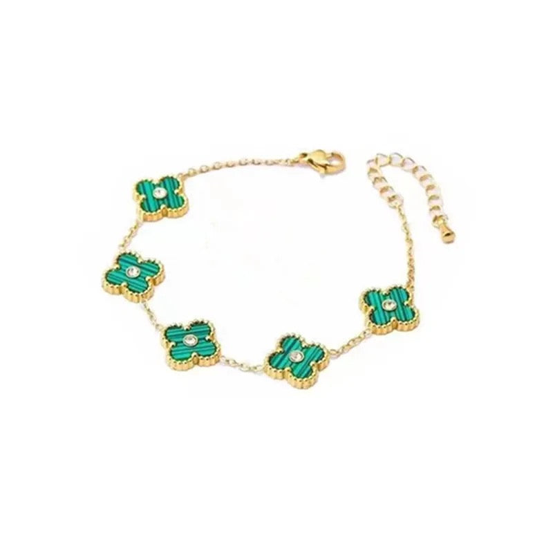 Colorful Bling Clover Style Jewelry Gift Set (2-piece set)