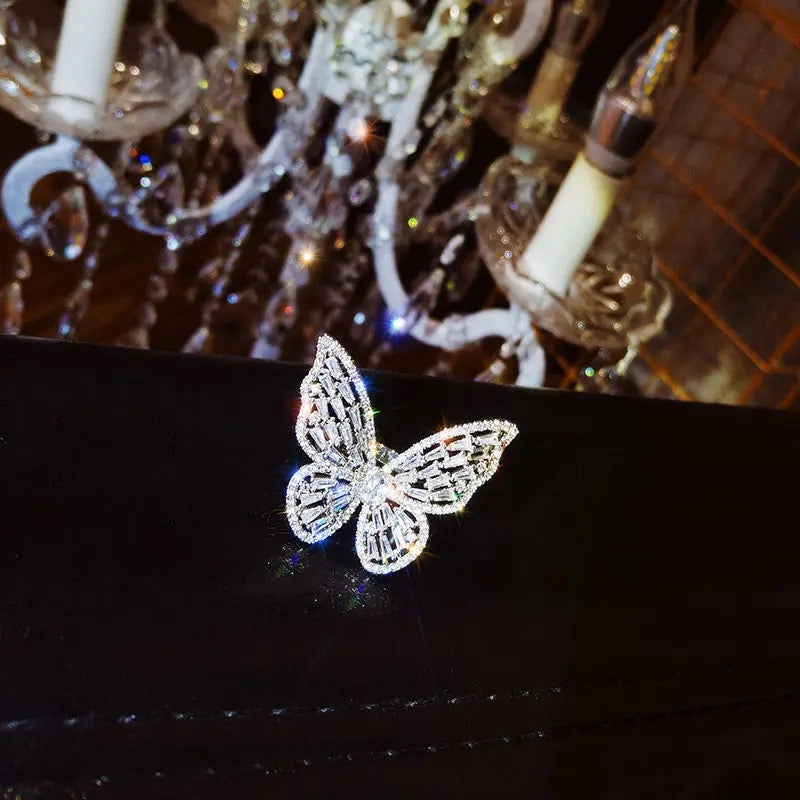 Big Butterfly Bling Ring (Adjustable)