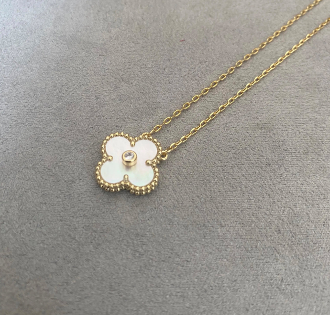 Clementine Clover Gold Plated Sterling Silver Necklace