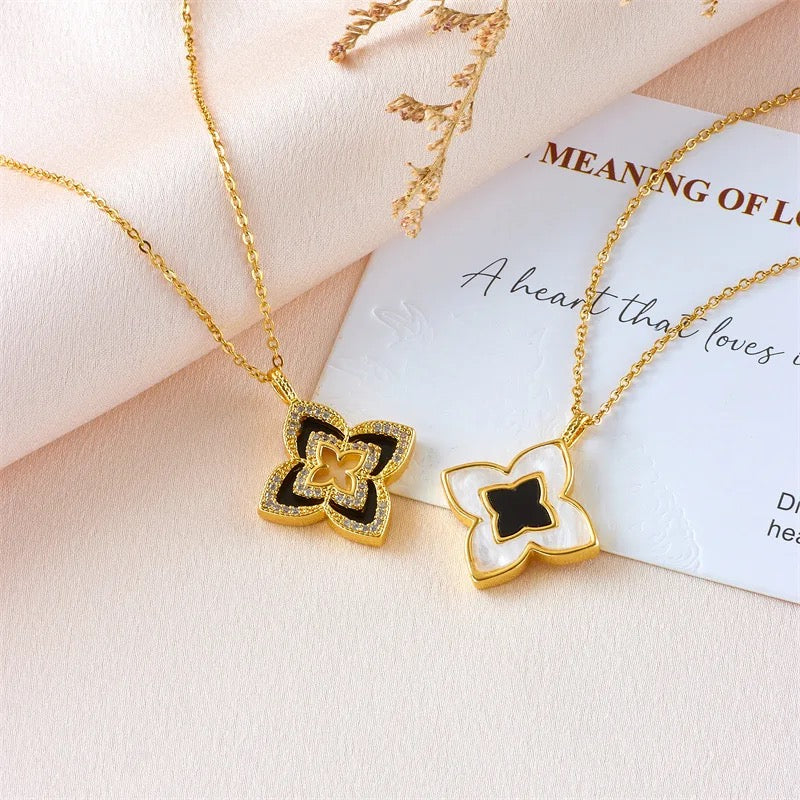 Dainty Gold Double Sided Lucky Star Necklace