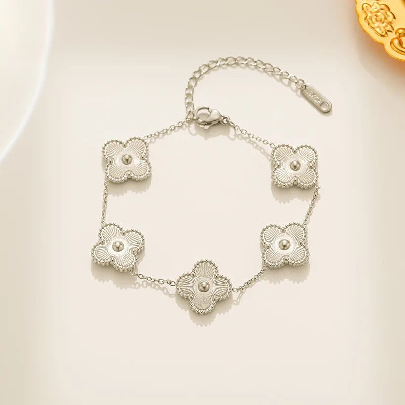 Lucky Clover Gold or Silver Bracelet