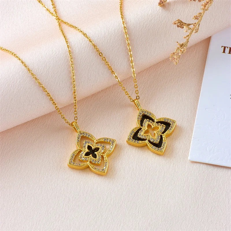 Dainty Gold Double Sided Lucky Star Necklace