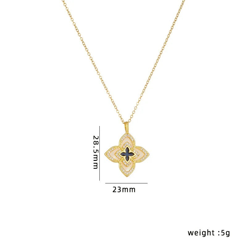 Dainty Gold Double Sided Lucky Star Necklace