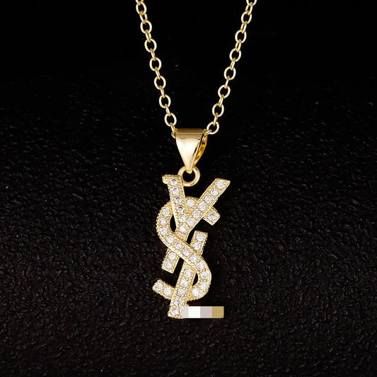 Small Pave Style Young Stupid Love Gold or Silver Necklace