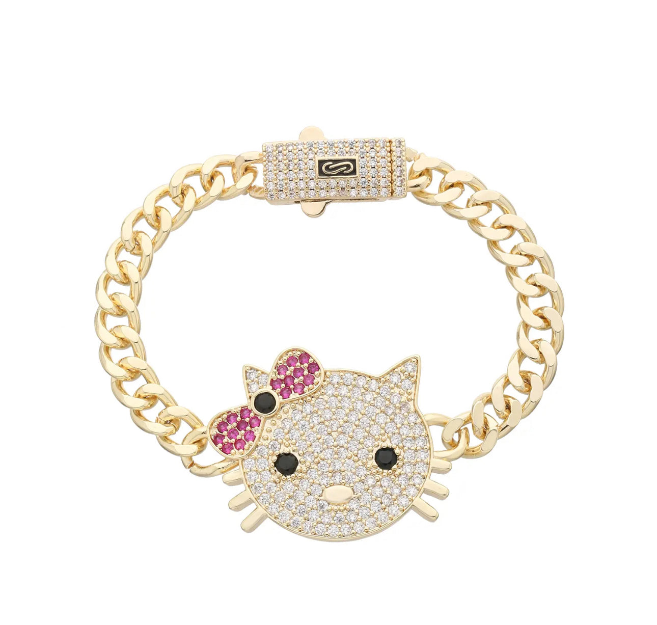 Kitty Bling Gold Bracelet