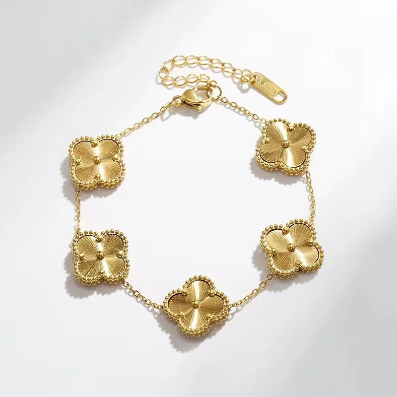 Lucky Clover Gold or Silver Bracelet