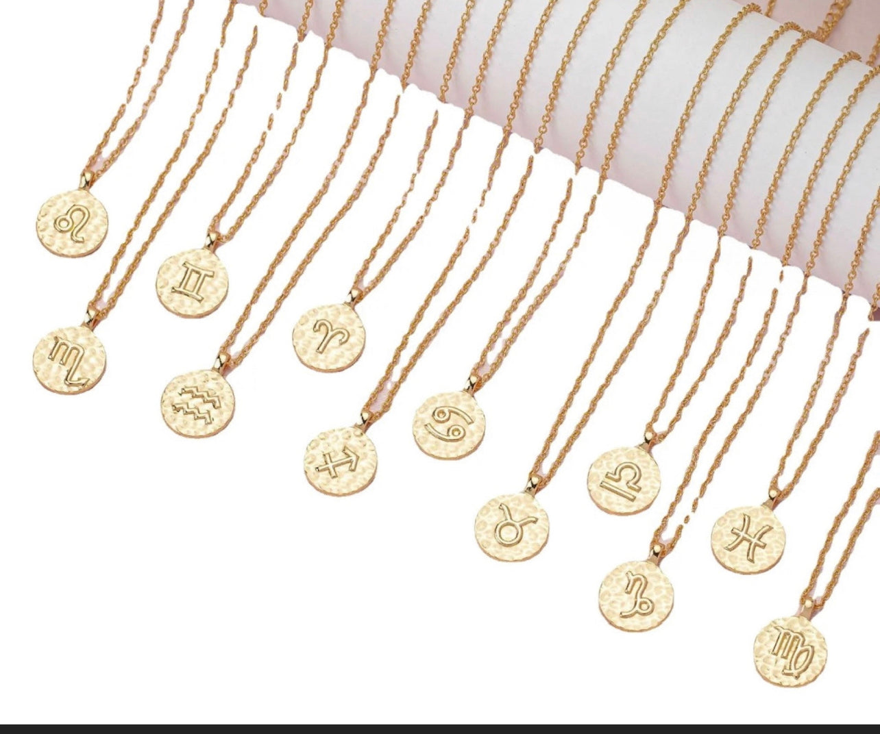 Gold Zodiac Coin Medallion Necklace