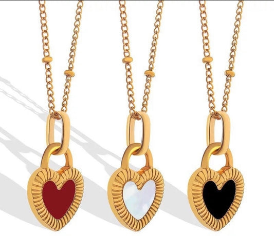 2 of Hearts-Double Sided Heart Necklace