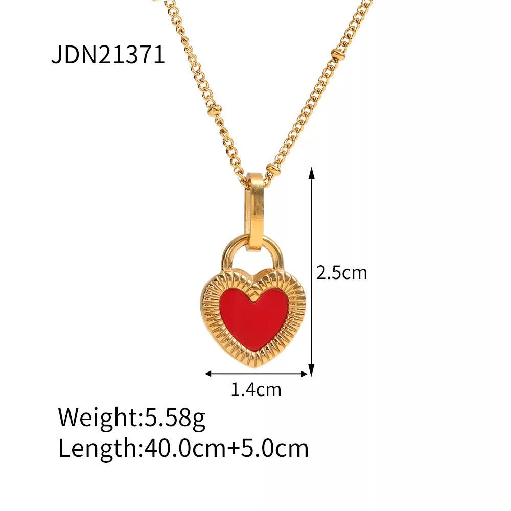 Dainty Gold Double Sided Heart Necklace