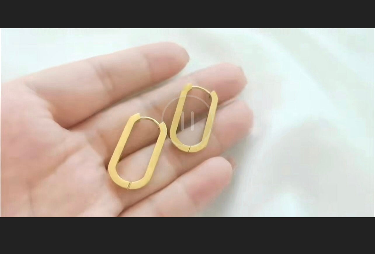 Geometric Minimalist Gold or Silver Fashion Earrings