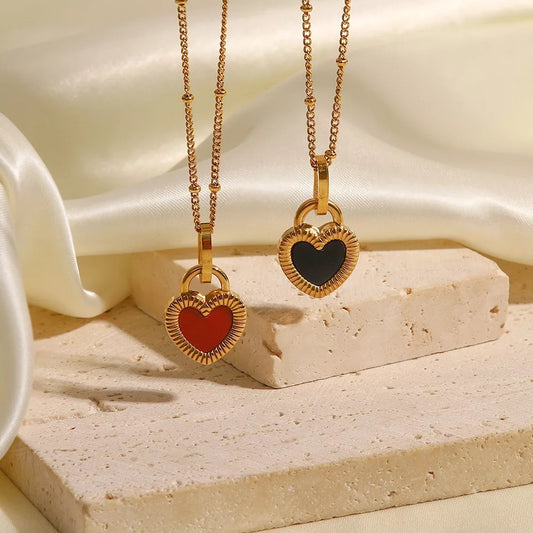 Dainty Gold Double Sided Heart Necklace