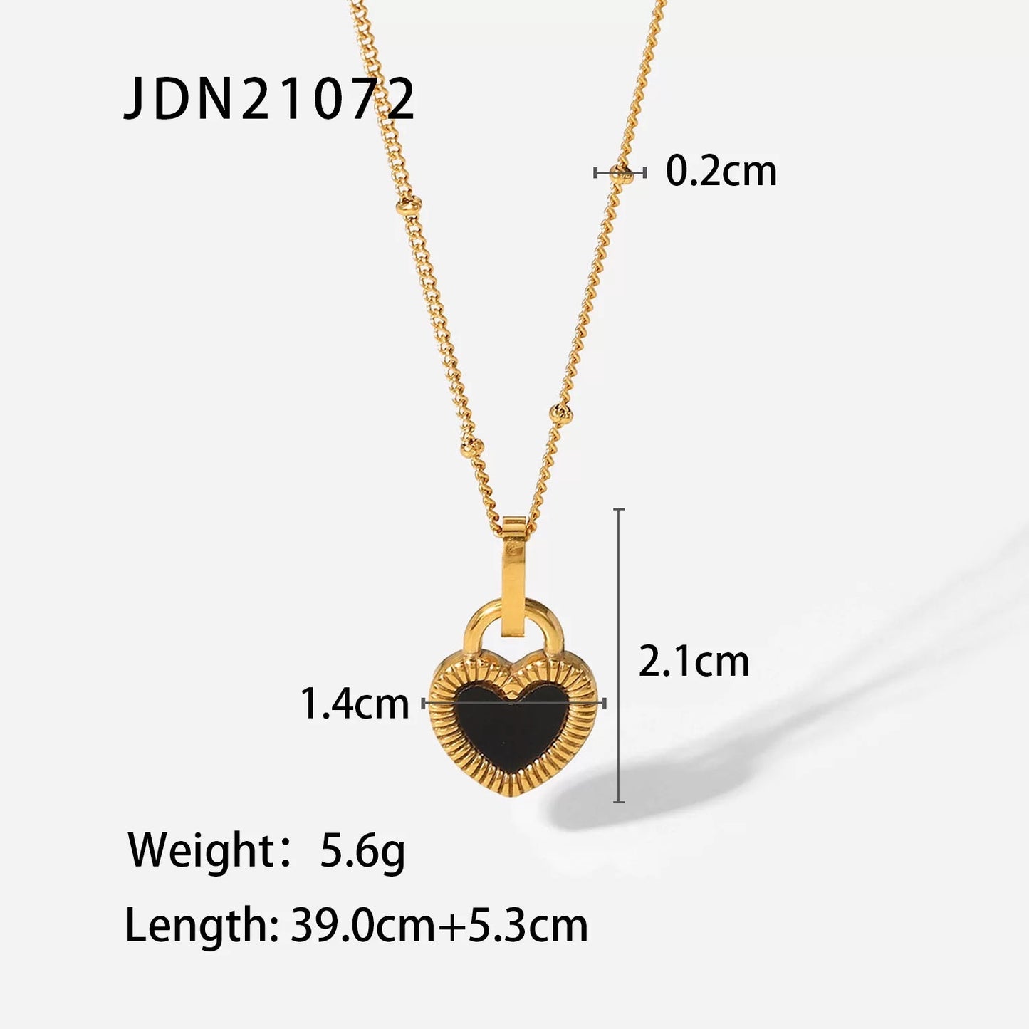 Dainty Gold Double Sided Heart Necklace