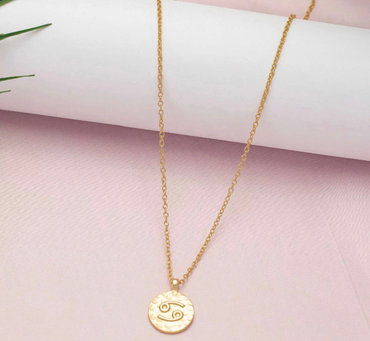 Gold Zodiac Coin Medallion Necklace