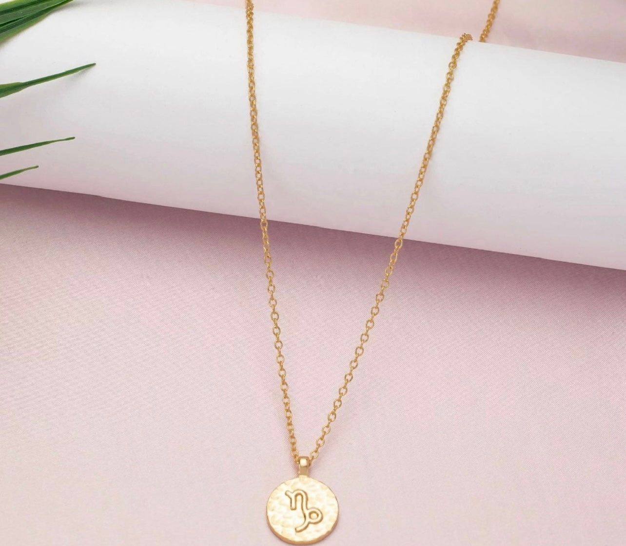 Gold Zodiac Coin Medallion Necklace